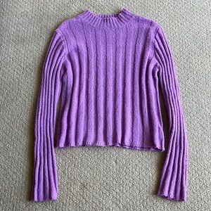 Purple Wild Fable Crop Sweater